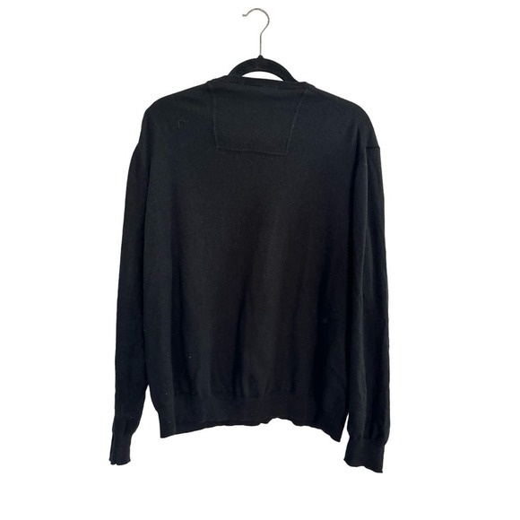 Men’s Calvin Klein Extra Fine Merino Wool Black V Neck Pull Over Sweater Size XL - Picture 4 of 4